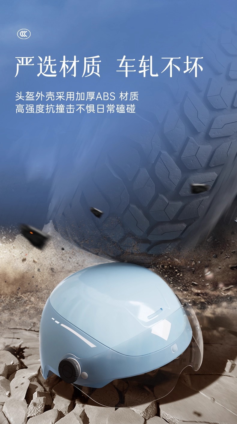 New National Standard 3C Certified Electric Motorcycle Helmet for Men and Women Summer New Sun Protection Breathable Electric Vehicle Safety Helmet