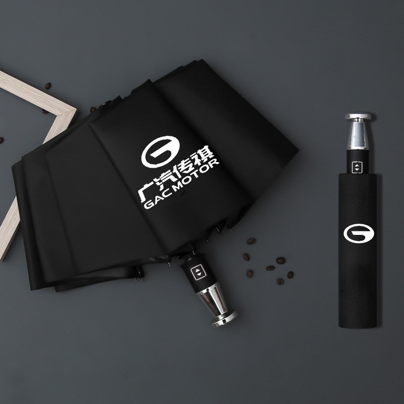 Paraguas Rolls-Royce con 10 varillas, plegado automático, revestimiento negro para protección solar, paraguas Mercedes, paraguas con logotipo de coche de tienda 4S.