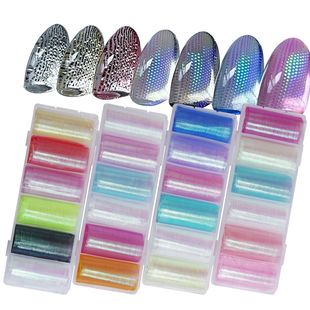 Cross-border explosions spring and summer magic silk mesh nail art exquisite three-dimensional multi-color mesh fish scale pattern nail art nail art material