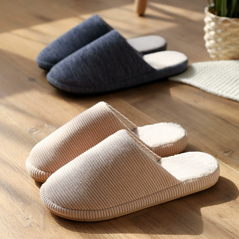Хлопковые Тапочки женские 2023, новые высококачественные осенне-зимние домашние теплые пары, Домашняя мужская на толстой подошве на флисовой подкладке, домашние мужские