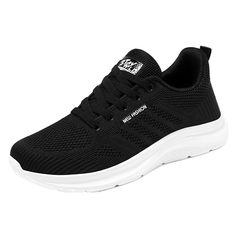 Zapatos de mujer, novedad de primavera, zapatos informales transpirables, estilo pareja, zapatos individuales, zapatos ligeros de moda, zapatos de malla versátiles de boca poco profunda para mujer