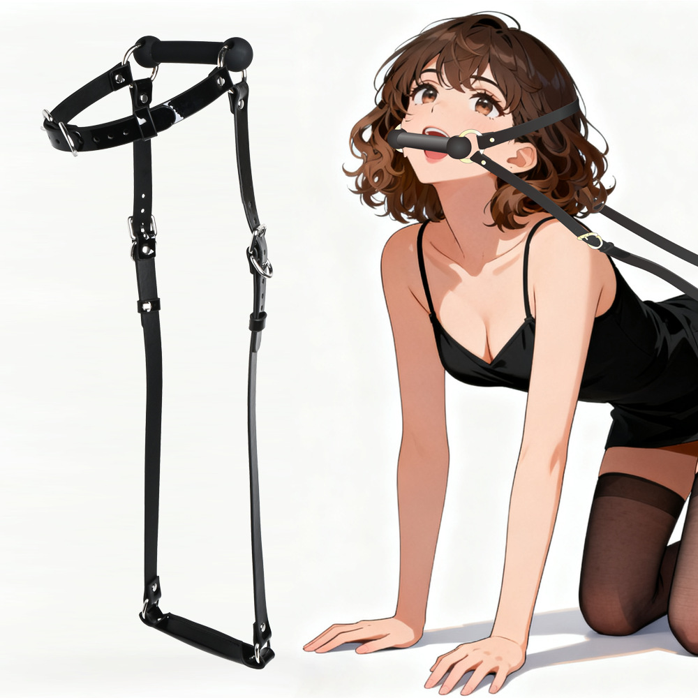 马具口衔牵引口球sm情趣用具k9口塞可调节口水球调情道具成人用品