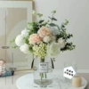 Large bottle+small fresh bouquet