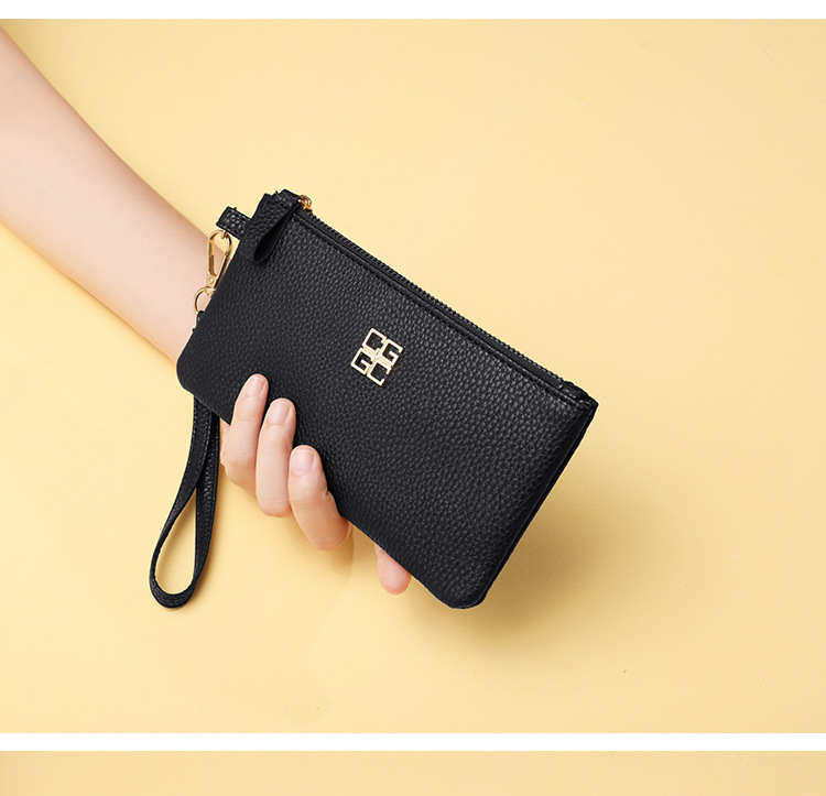 Long Wallets Bags Type Pu Solid Color Square Clutches