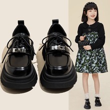 女童鞋子2025新款儿童小皮鞋学生黑色表演鞋英伦风中大童单鞋批发