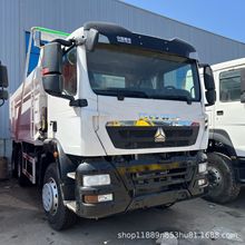 出口二手豪沃375马力渣土自卸车卡车牵引车运输货车头半挂拖车头