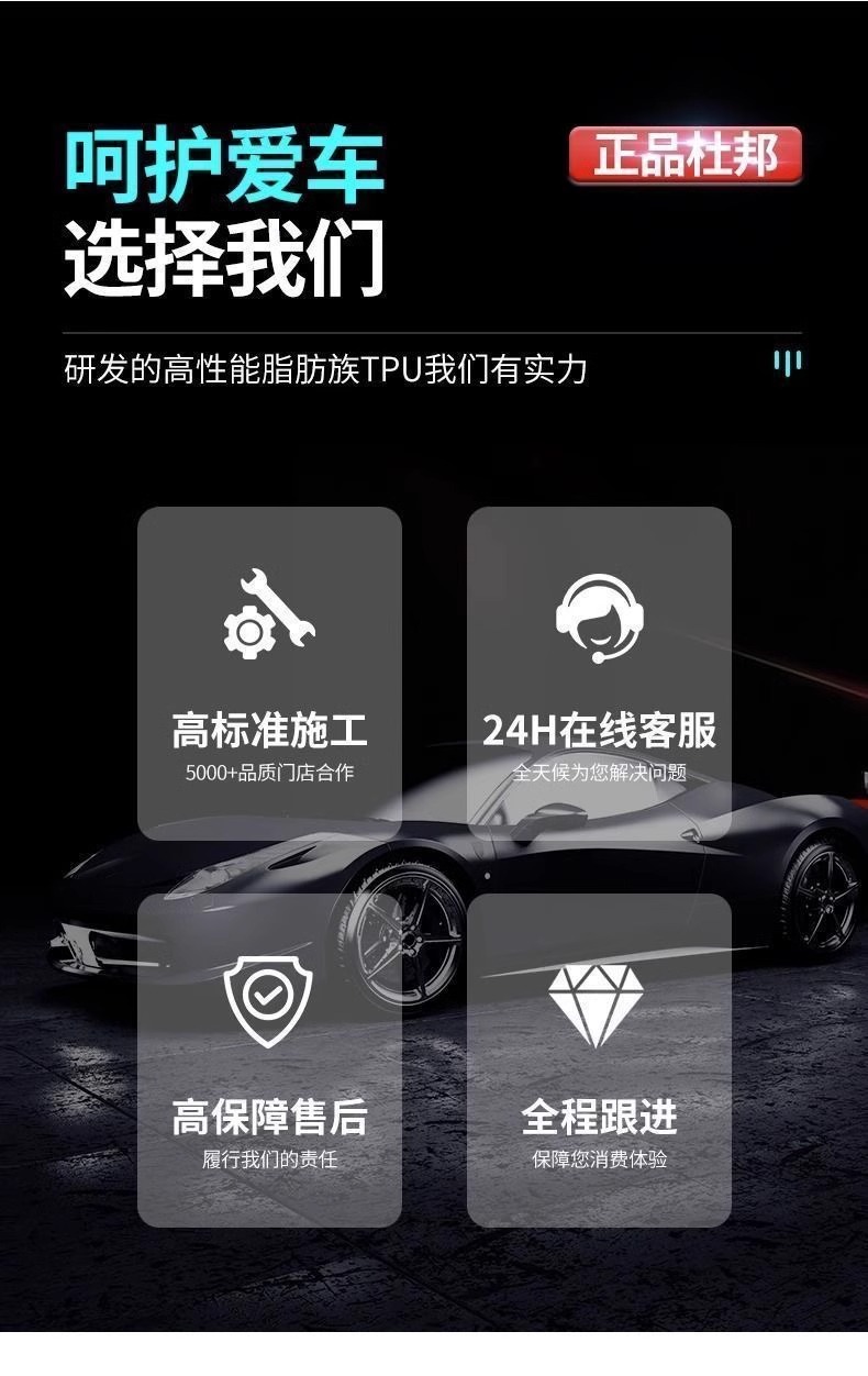 Tpu Paint Transparent Protective Film, Self-Healing, Scratch-Resistant, No-Bake Car Film, Invisible Car Wrap, Ppf with 10-Year Warranty