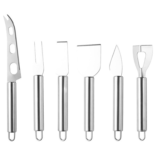 Six-piece stainless steel cheese knife set, creative butter cheese knife, cheese knife, cheese slicer, baking tool
