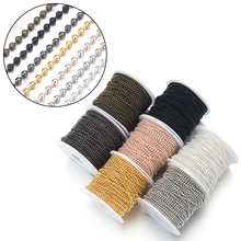 多尺寸铁珠链波仔链吊牌链简约钥匙圆球链DIY项链手链饰品配件