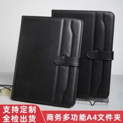 ビジネスa4ファイル印刷可能ロゴ販売マネージャクリップ電卓付きオフィス契約ファイルクリップメーカー卸売り