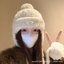2025超火的帽子女士冬季加厚毛茸茸防寒帽子显脸小保暖防寒雷锋帽
