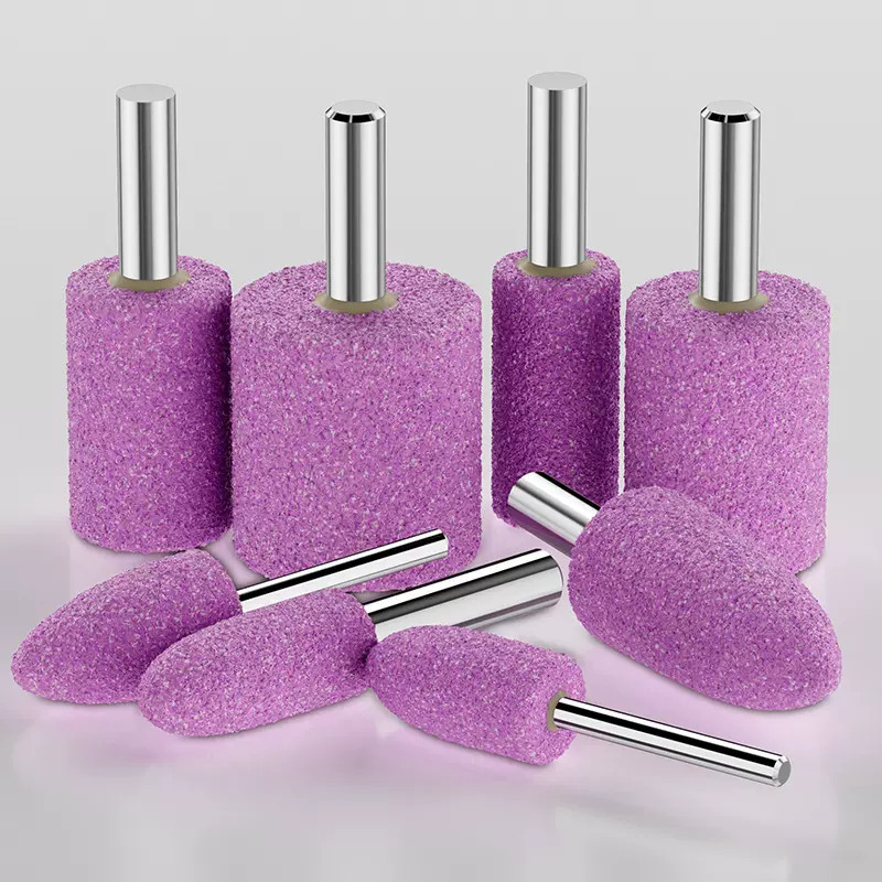 火石仔红刚玉砂轮磨头金刚石小沙轮电钻磨机内磨头金属打磨头锥形