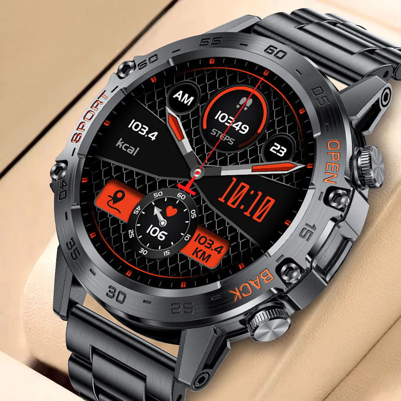 K52 Cross-border Explosions Wholesale Outdoor Sports Smart Watch Men's Waterproof Multifunctional Blood Pressure Blood Oxygen Monitoring Large Screen