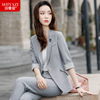 High-end fashion Occupation suit suit Retro chic Spring and summer 2021 suit Two piece set temperament Thin section