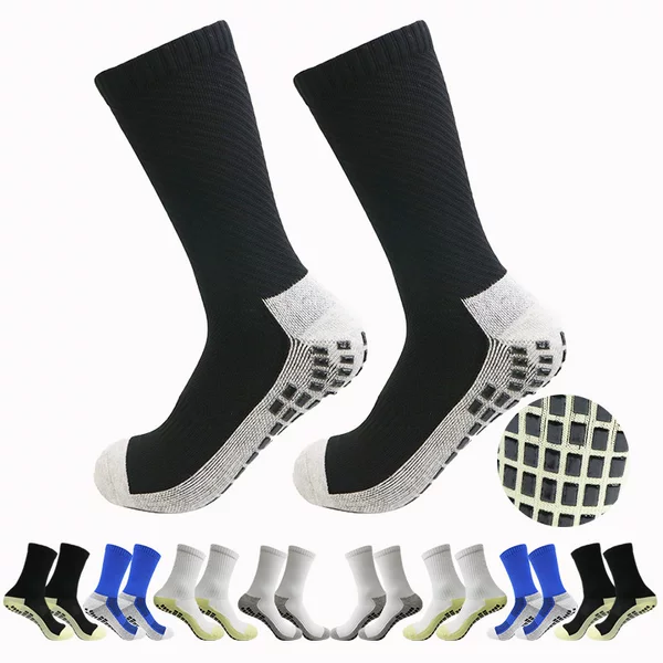 Summer dispensing men's long towel bottom non-slip sports sweat-absorbent football socks