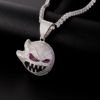 Ghost tongue piercing, pendant hip-hop style, zirconium, European style