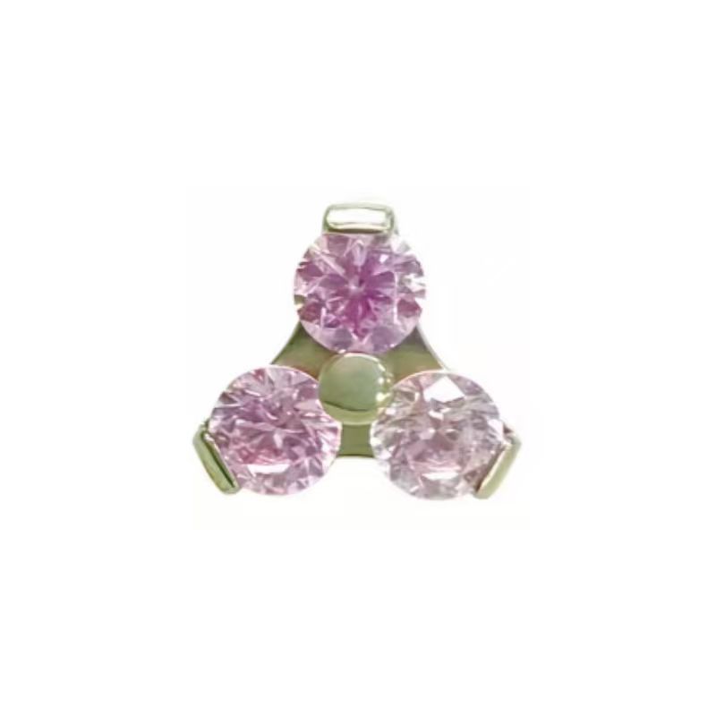 F136 Titanium Alloy Clover Zircon Earrings G23 Titanium New Multi-Color Ear Hole Maintenance Earrings Jewelry Head detail image 12