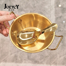 ins风轻奢系304不锈钢盛饭碗干早餐燕麦碗【今日赠大头勺】餐具