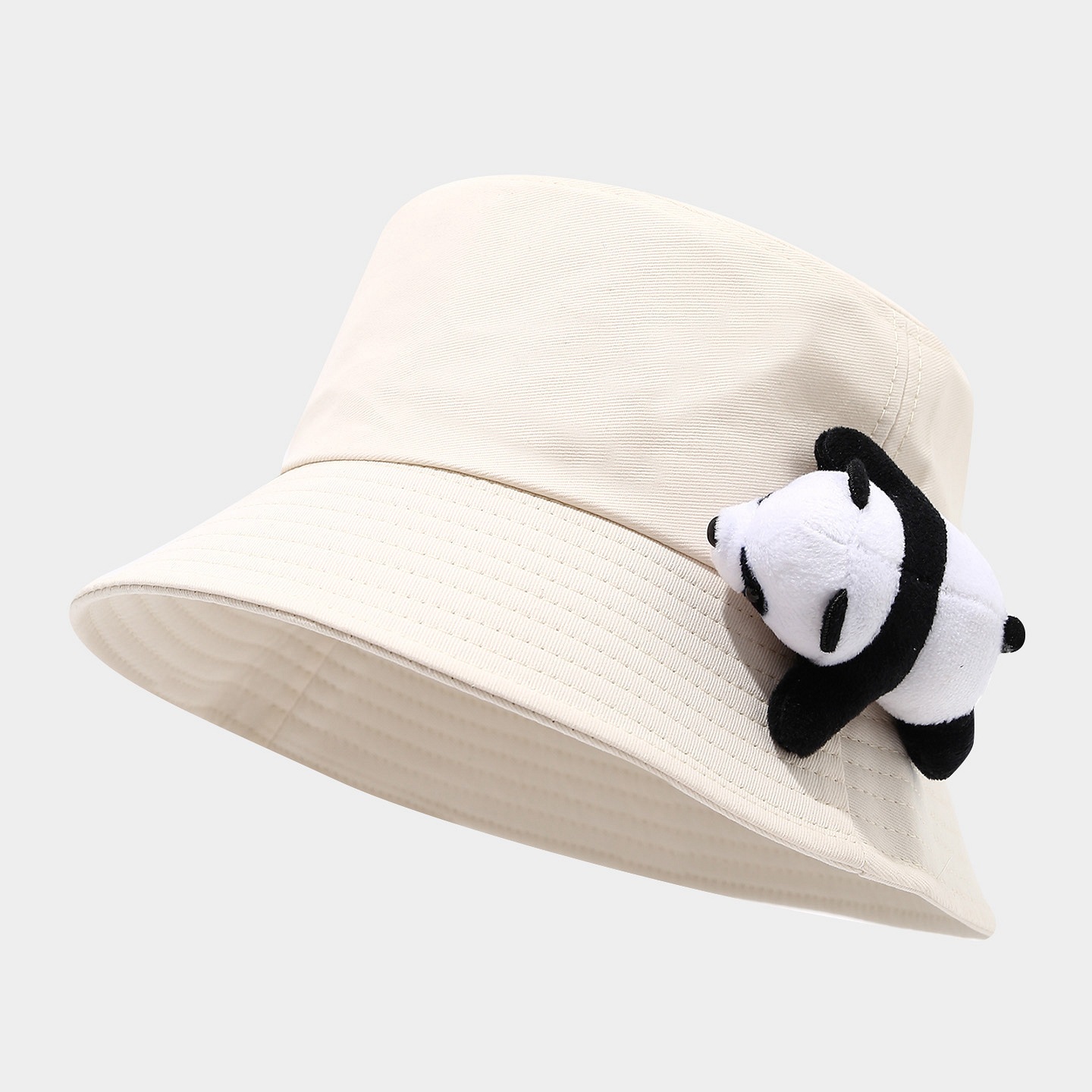 Versión coreana de la muñeca de dibujos animados lindo panda rojo sombrero de pescador hombres y mujeres japonés pequeño fresco moda dulce sombrero de lavabo sombrero para el sol