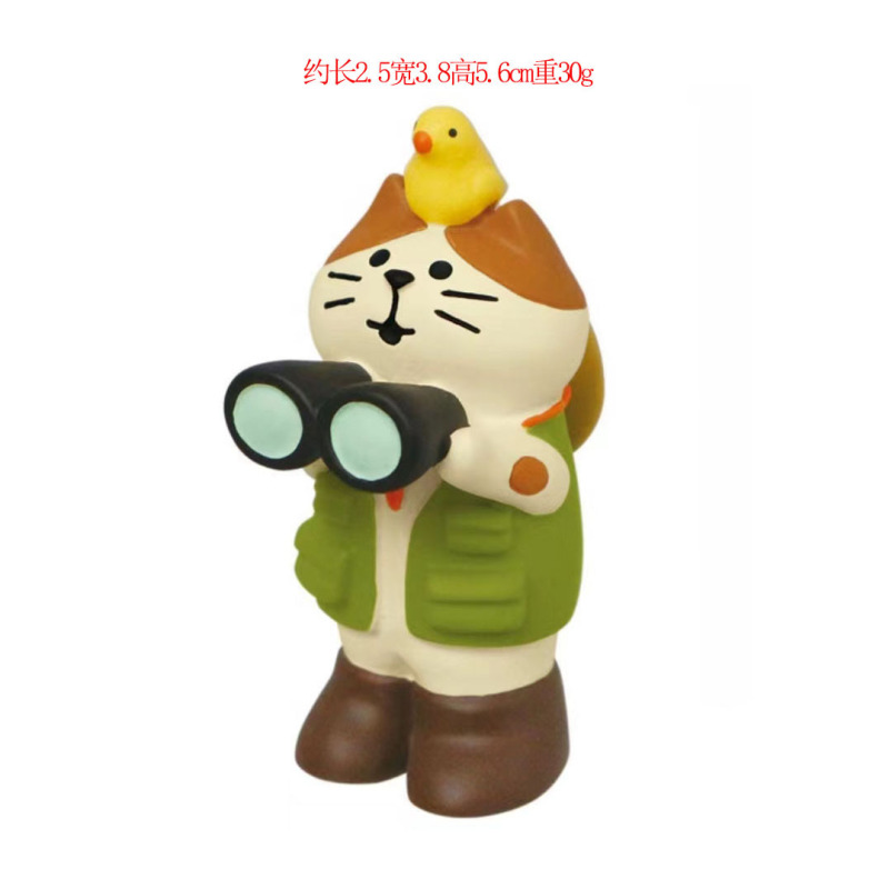日本の猫デスクトップ装飾品 ZAKKA クリエイティブ漫画春の庭の装飾トレンディな DIY 樹脂工芸品装飾品|undefined