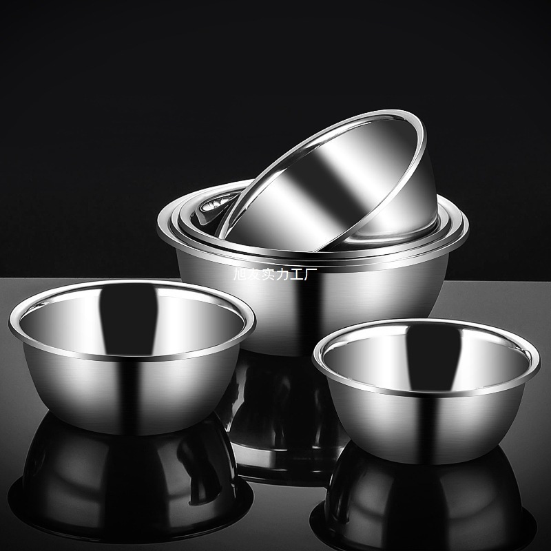 食品グレードのステンレス鋼の洗面器、家庭用キッチンの卵と洗面器、ベーキング用の大きな洗面器、厚いスープ洗面器、大量割引|undefined