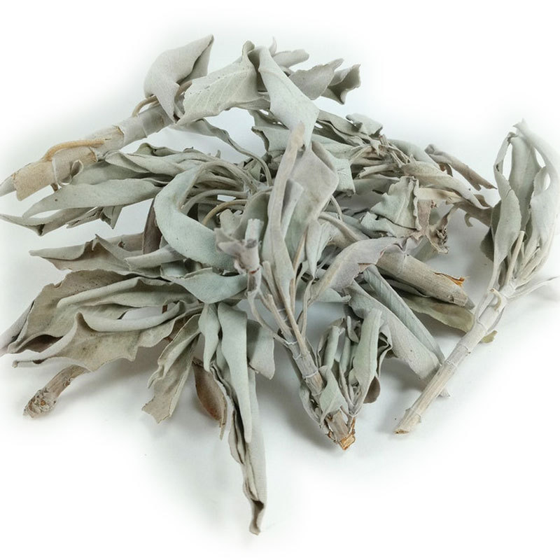 Whole Leaf White Sage Dried and Dehydrated Crushed Leaves from California, Usa 500g Pack for Smoke Space Cleaning