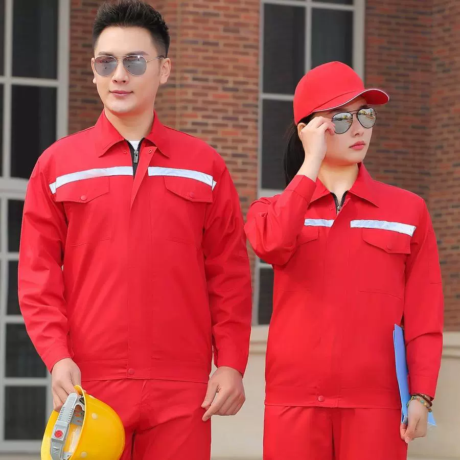 Комплект рабочей одежды из чистого хлопка со светоотражающей полосой и воротником-стойкой для мужчин, износостойкая утолщенная одежда для защиты труда, авторемонт, заводская одежда, верхняя сварка