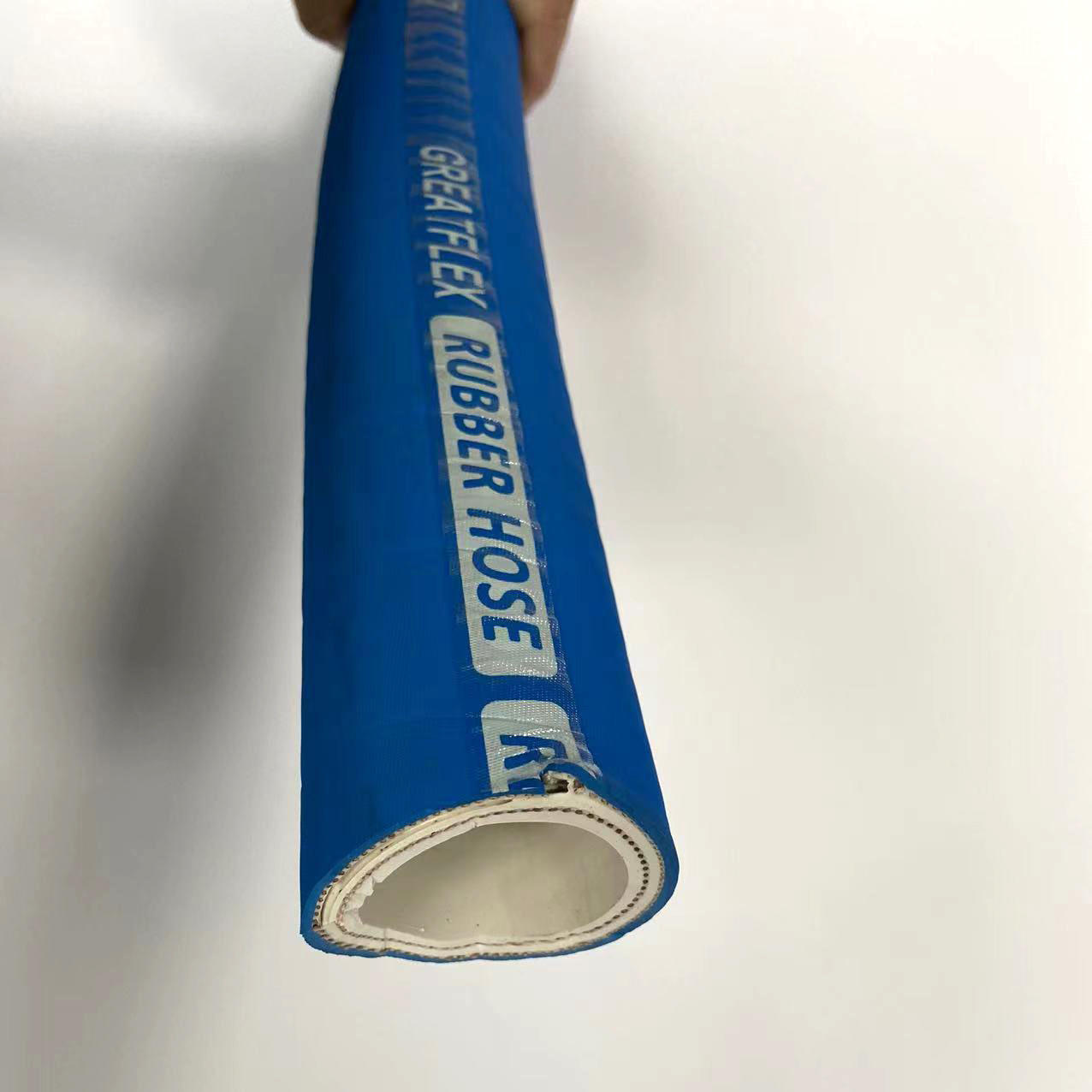 格雷特蓝色内径102双层钢丝橡胶软管6寸高压钢丝缠绕排水橡胶管