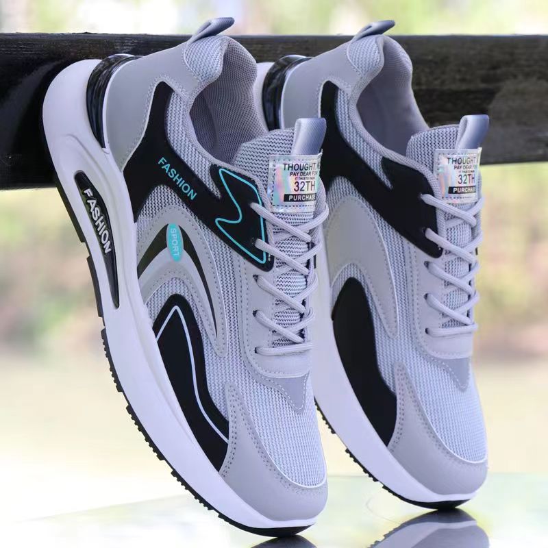 Otoño e invierno para hombres nuevos zapatos de papá de suela gruesa zapatos deportivos de malla modelos de pareja zapatillas de deporte de moda cabello de una pieza