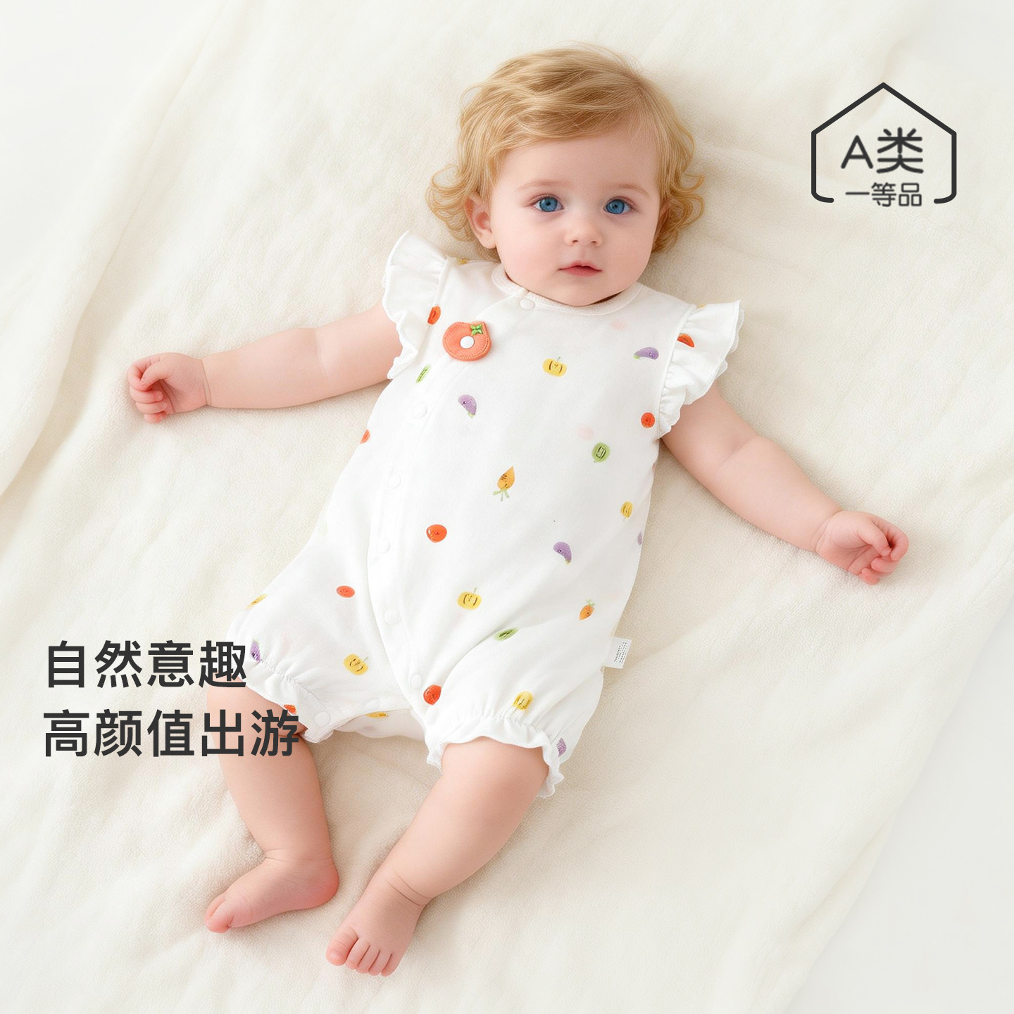 Baby Clothes for Newborn Summer Thin Pure Cotton Short-sleeved Body Clothes for Baby Girls Summer Clothes Cute Princess Sweet Ha Clothes