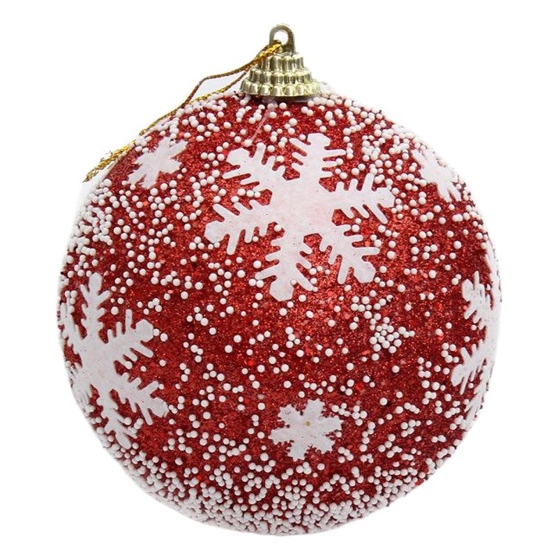 6cm8cm10cm espuma de copo de nieve BOLA DE Navidad decoración de Navidad suministros colgante decoración del árbol de Navidad Bola de gama alta