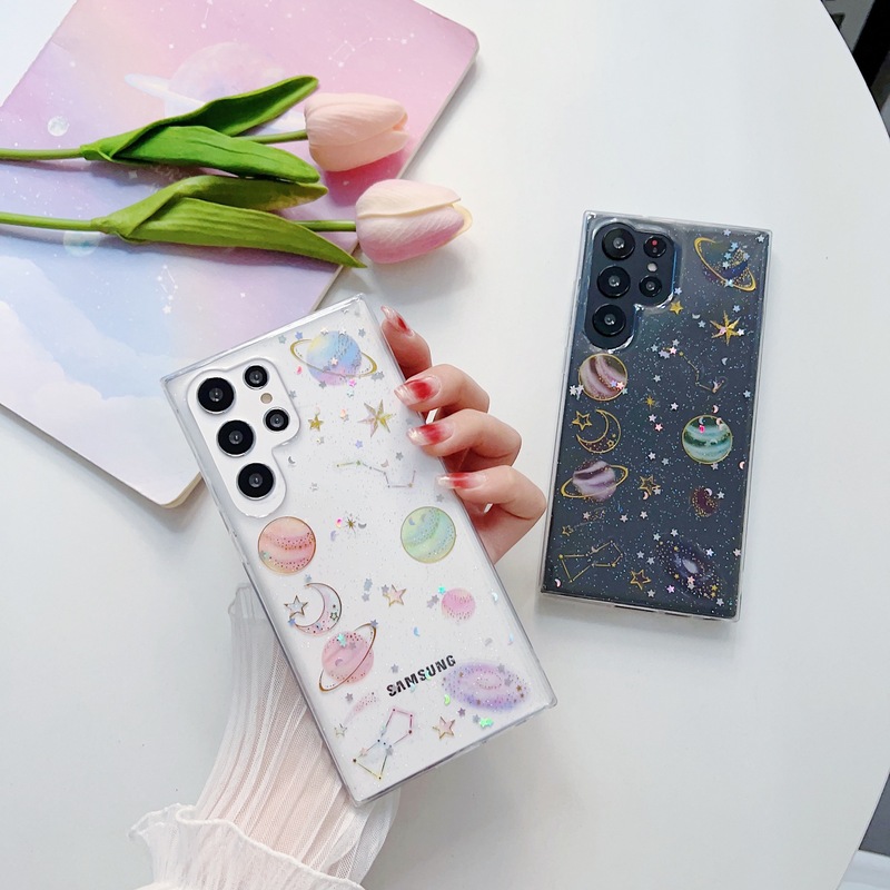 Planet Phone Case Suitable for Samsung S26/S25Edge/S23+/A36/A05S Transparent Soft Gel Case