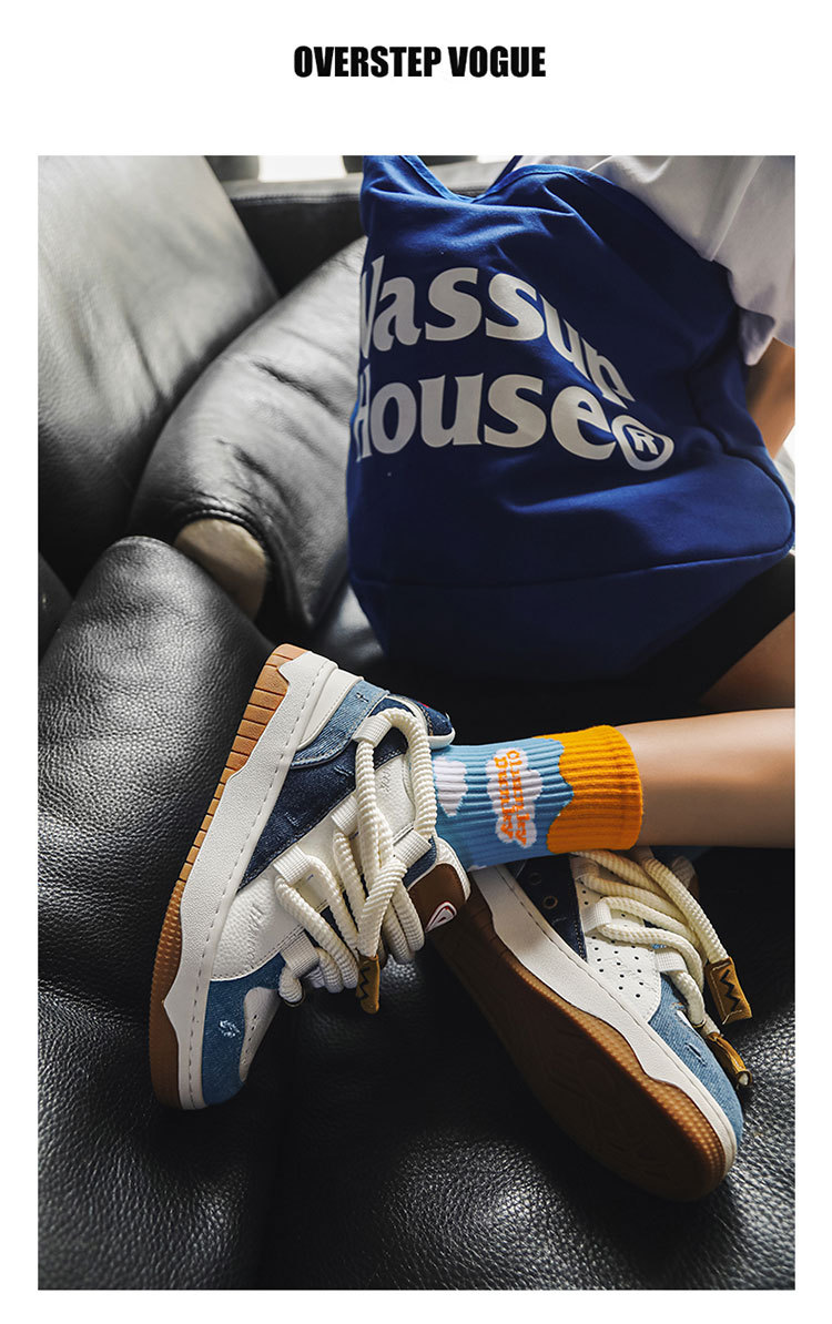Unisex Denim Trainers For Summer Versatile Breathable Sneakers_voghion.com