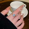 Retro one size small design ring, universal accessory, simple and elegant design, on index finger, cat's eye, wholesale