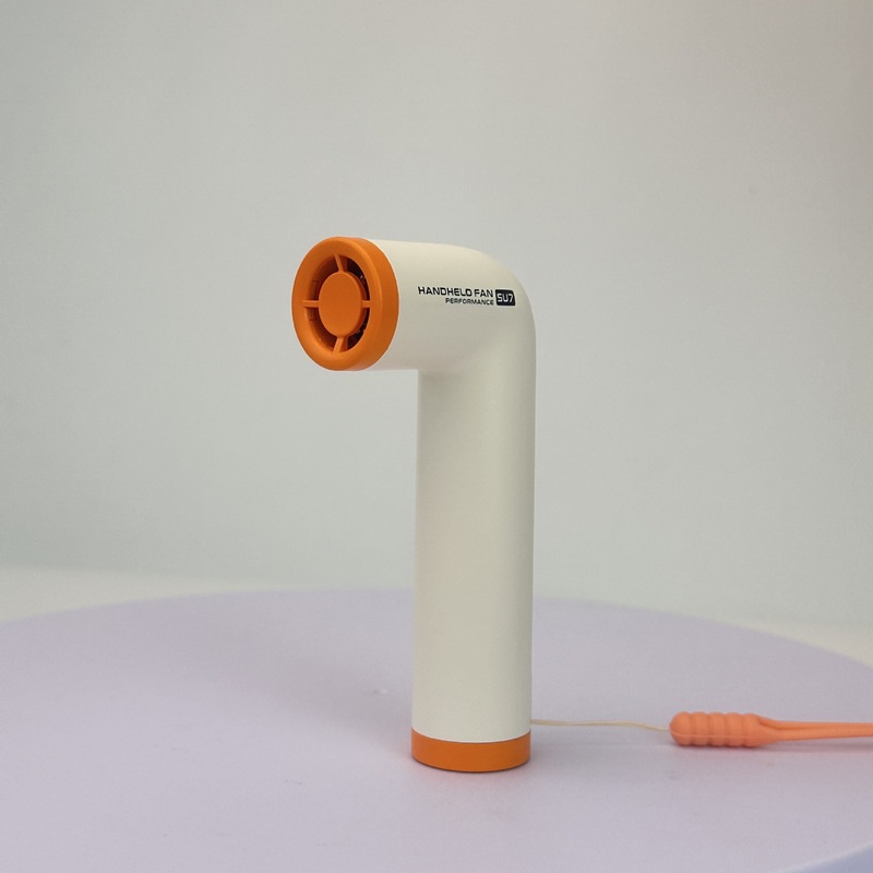 新しいハンドヘルド小型ファン、小型ポータブルミニ USB 充電ハンドヘルドストラップ化粧 4 つの速度調整強風|undefined