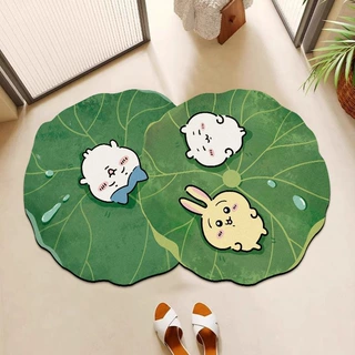 卡通可爱吉伊卡哇浴室吸水地垫硅藻泥耐脏防滑垫卫生间入户门地毯