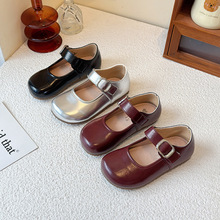 儿童时尚休闲皮鞋2025秋季新款中大童时尚小皮鞋女童休闲百搭单鞋
