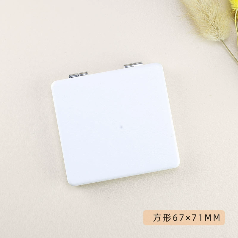 Polyurethane double-sided small handheld folding white mirror