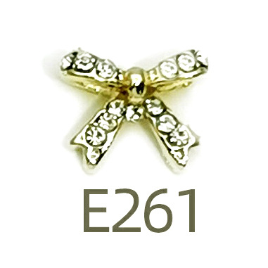 Transfronterizo Japonés arco de uñas accesorios de pajarita caliente simple todo fósforo tridimensional hueco joyería de uñas de diamantes al por mayor