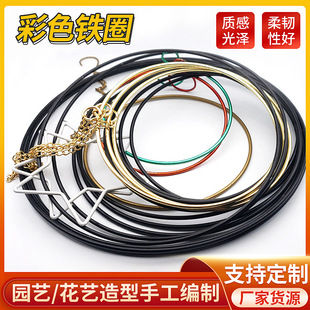 Color iron ring Sicai factory soft iron wire oxidized iron wire gardening floral modeling hand-made color iron wire