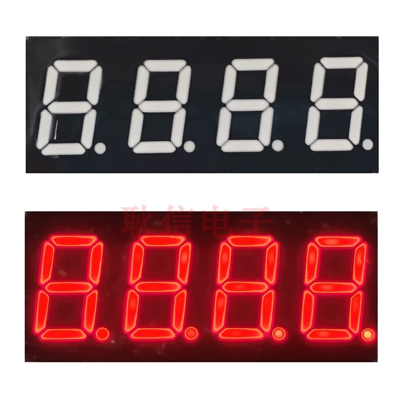 四位数码管5461BS 0.56/0.5英寸高亮红色红光4位共阳 5461AS共阴