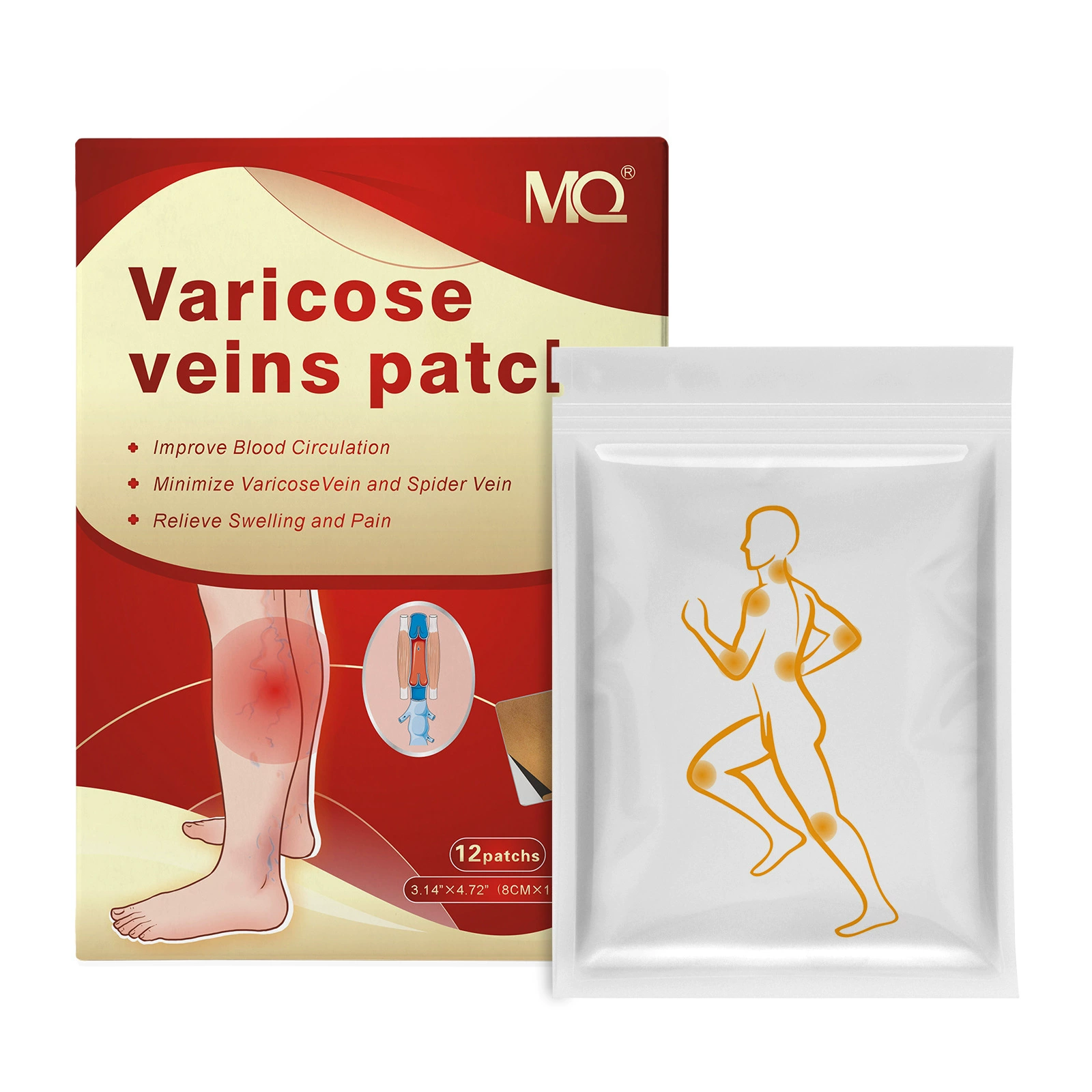 MQ [跨境膏贴varicose veins patch脚部曲张凸起蚯蚓腿静脉贴]