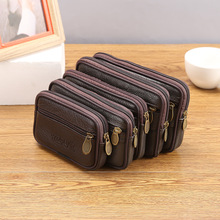 男士手机腰包新款防水牛皮便携式多功能老年时尚零钱包简约手机包