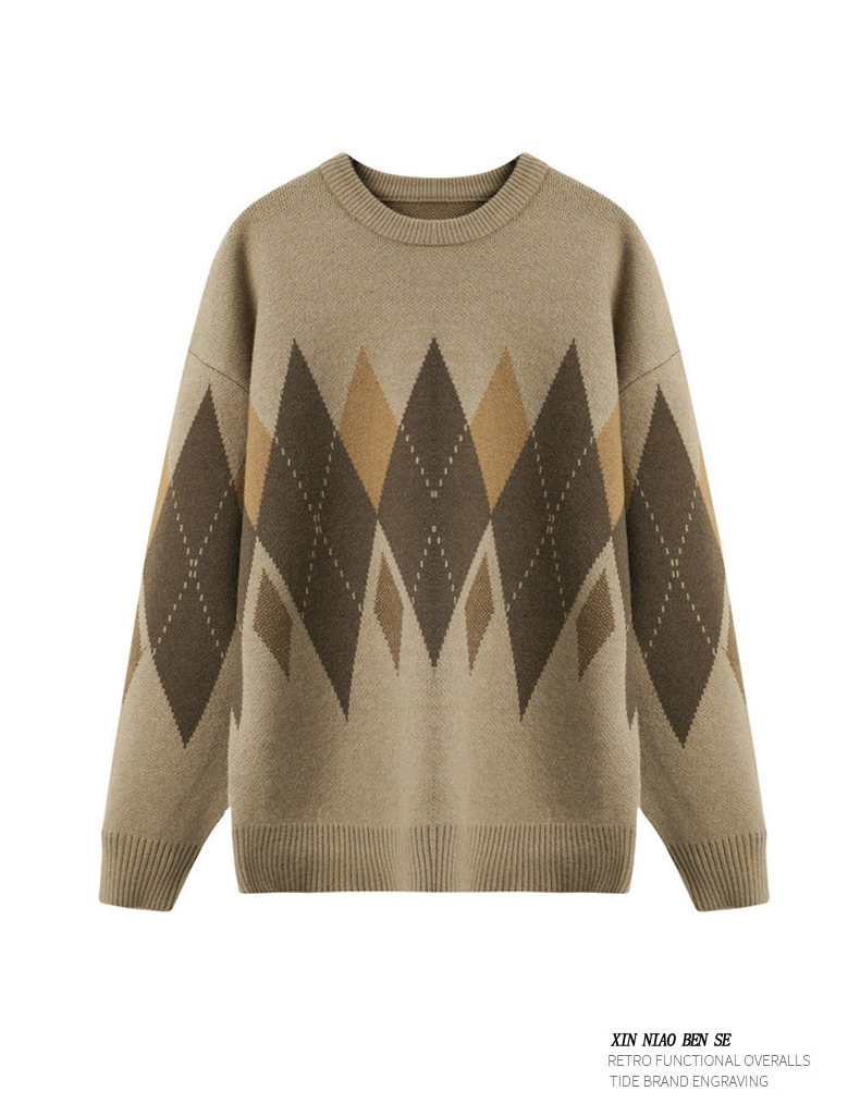 Herren Pullover Rundhals Strickpullover Casual Herbst Winter_voghion.com