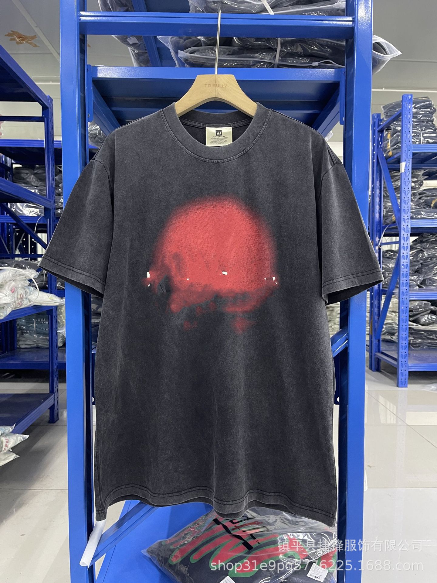 クロスボーダーの新型欧米のファッションブランドのレトロな水洗いは古い落書きをします。