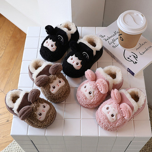 New baby warm cotton shoes cartoon cute children snow boots outdoor soft bottom plush doll cotton nest indoor