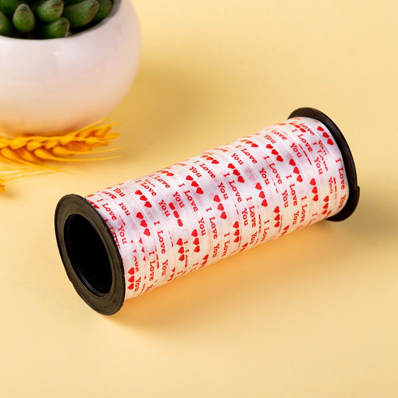 Venta caliente globo cinta Inglés carta impresión atado globo cuerda perla cinturón 100 yardas 520 cinta especial de comercio exterior