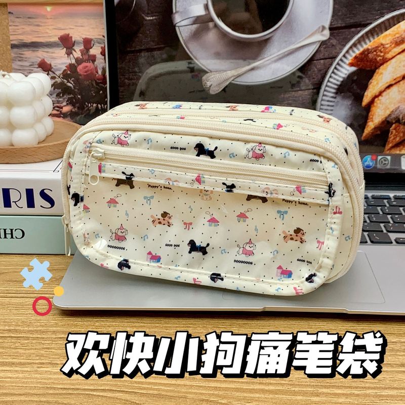 サンリオkt猫痛包ペンケースins风小群高颜値ハローキティ学生大容量汚れ防止文房具ケース|undefined