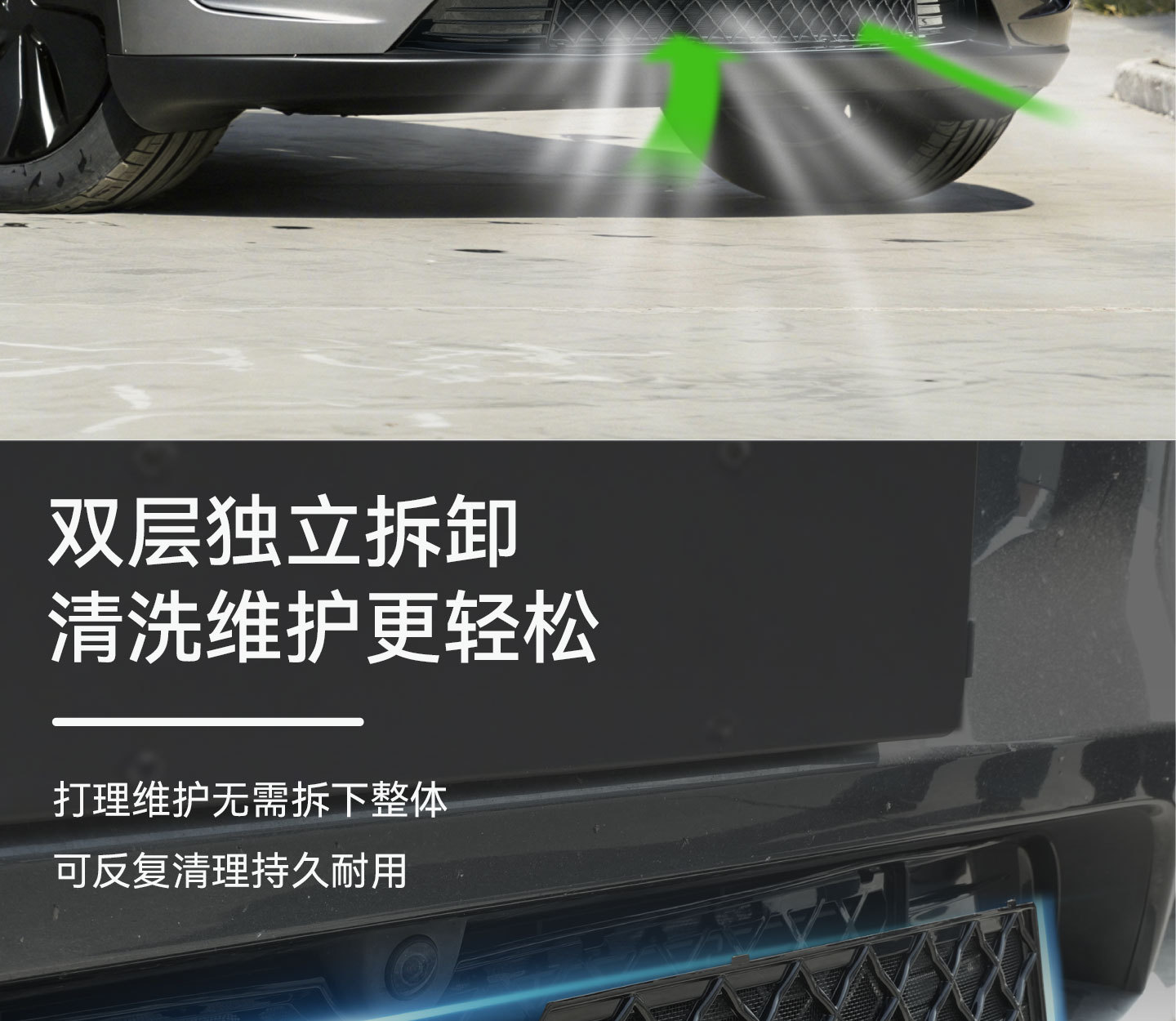 Suitable for the Updated Version of Tesla Model Yl/3/Y, Insect-Proof Net, Water Tank Grille, Air Intake Modification Accessories