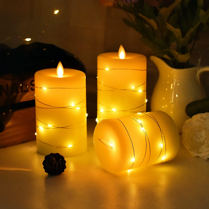 Remote-Controlled LED Electronic Candle Set, Flameless Romantic Lights, 3-Piece Kit
